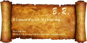 Bienenfeld Rikarda névjegykártya